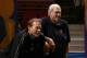 ORLANDO, FL - JUNE 13: Phil Jackson, head coach of the Los Angeles Lakers and assistant coach Kurt Rambis run practice before Game Five of the NBA Finals against the Orlando Magic at Amway Center on June 13, 2009 in Orlando, Florida. The Lakers lead the series 3 games to 1. NOTE TO USER: User expressly acknowledges and agrees that, by downloading and/or using this Photograph, user is consenting to the terms and conditions of the Getty Images License Agreement. Mandatory Copyright Notice: Copyright 2009 NBAE (Photo by Nathaniel S. Butler/NBAE via Getty Images)