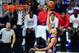 Steph Curry of the Golden State Warriors shoots under little pressure from Paul Pierce of the Los Angeles Clippers during their NBA game in Los Angeles, California on November 19, 2015 where the Warriors defeated the Clippers 124-117. AFP PHOTO / FREDERIC J. BROWN (Photo credit should read FREDERIC J. BROWN/AFP/Getty Images)