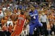 Auburn guard Kareem Canty (1) drives the ball to the basket against Kentucky guard Charles Matthews (4) during the second half of an NCAA college basketball game, Saturday, Jan. 16, 2016, in Auburn, Ala. Auburn won 75-70. (AP Photo/Brynn Anderson)