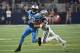 Carolina Panthers wide receiver Jerricho Cotchery (82) runs with the ball after making a catch as Dallas Cowboys strong safety Jeff Heath (38) attempts a tackle in the second half of an NFL football game, Thursday, Nov. 26, 2015, in Arlington, Texas. (AP Photo/Michael Ainsworth)