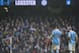 Manchester City's Pablo Zabaleta, right, and Nicolas Otamendi stand on the pitch during the English Premier League soccer match between Manchester City and Leicester City at the Etihad Stadium in Manchester, England, Saturday Feb. 6, 2016. (AP Photo/Jon Super)