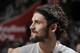 CLEVELAND, OH - FEBRUARY 10: Kevin Love #0 of the Cleveland Cavaliers is seen before the game Los Angeles Lakers on February 10, 2016 at Quicken Loans Arena in Cleveland, Ohio. NOTE TO USER: User expressly acknowledges and agrees that, by downloading and or using this Photograph, user is consenting to the terms and conditions of the Getty Images License Agreement. Mandatory Copyright Notice: Copyright 2016 NBAE (Photo by David Liam Kyle/NBAE via Getty Images)
