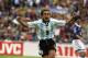 14 Jun 1998: Gabriel Batistuta of Argentina celebrates after scoring in the World Cup group H game against Japan at the Stade Municipal in Toulouse, France. Argentina won 1-0. \ Mandatory Credit: Stu Forster /Allsport