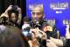 Feb 12, 2016; Toronto, Ontario, Canada; Western Conference forward Kobe Bryant of the Los Angeles Lakers (24) is interviewed during media day for the 2016 NBA All Star Game at Sheraton Centre. Mandatory Credit: Peter Llewellyn-USA TODAY Sports