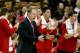 COLLEGE PARK, MD - FEBRUARY 13: Head coach Greg Gard of the Wisconsin Badgers reacts to a play against the Maryland Terrapins in the first half at Xfinity Center on February 13, 2016 in College Park, Maryland. (Photo by Rob Carr/Getty Images)