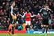 LONDON, ENGLAND - FEBRUARY 14 : Danny Welbeck of Arsenal celebrates after he scores to make it 2-1 behind a dejected Leicester City team during the Barclays Premier League match between Arsenal and Leicester City at the Emirates Stadium on February 14, 2016 in London, England. (Photo by Catherine Ivill - AMA/Getty Images)