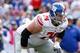 Oct 4, 2015; Orchard Park, NY, USA; New York Giants guard Geoff Schwartz (74) during the game against the Buffalo Bills at Ralph Wilson Stadium. Mandatory Credit: Kevin Hoffman-USA TODAY Sports