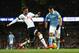 MANCHESTER, ENGLAND - FEBRUARY 14: Kyle Walker of Tottenham Hotspur tackles Sergio Aguero of Manchester City during the Barclays Premier League match between Manchester City and Tottenham Hotspur at Etihad Stadium on February 14, 2016 in Manchester, England. (Photo by Clive Brunskill/Getty Images)