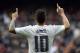 Real Madrid's Colombian midfielder James Rodriguez celebrates after scoring during the Spanish league football match Real Madrid CF vs Athletic Club Bilbao at the Santiago Bernabeu stadium in Madrid on February 13, 2016. / AFP / GERARD JULIEN (Photo credit should read GERARD JULIEN/AFP/Getty Images)