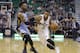 Utah Jazz guard Trey Burke (3) drives around Memphis Grizzlies guard Mike Conley (11) during the second half of an NBA basketball game Saturday, Jan. 2, 2016, in Salt Lake City. The Jazz won 92-87 in overtime. (AP Photo/Rick Bowmer)
