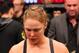MELBOURNE, AUSTRALIA - NOVEMBER 15: Ronda Rousey looks on after losing her championship title by KO (head kick and punches) to Holly Holm (not pictured) in two rounds of their UFC women's bantamweight championship bout during the UFC 193 event at Etihad Stadium on November 15, 2015 in Melbourne, Australia. (Photo by Josh Hedges/Zuffa LLC/Zuffa LLC via Getty Images)