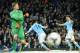 Manchester City’s Manuel Garcia, centre left, celebrates with Manchester City’s Jesus Navas after scoring against Crystal Palace during the English League Cup Fourth Round soccer match between Manchester City and Crystal Palace at the Etihad Stadium, Manchester, England, Wednesday, Oct. 28, 2015. (AP Photo/Rui Vieira)