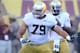 Nov 8, 2014; Tempe, AZ, USA; Notre Dame Fighting Irish offensive lineman Steve Elmer (79) against the Arizona State Sun Devils at Sun Devil Stadium. Arizona State defeated Notre Dame 55-31. Mandatory Credit: Mark J. Rebilas-USA TODAY Sports