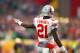 Jan 1, 2016; Glendale, AZ, USA; Ohio State Buckeyes wide receiver Parris Campbell (21) against the Notre Dame Fighting Irish during the 2016 Fiesta Bowl at University of Phoenix Stadium. The Buckeyes defeated the Fighting Irish 44-28. Mandatory Credit: Mark J. Rebilas-USA TODAY Sports