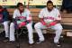 OAKLAND, CA - MAY 11: Hanley Ramirez #13 and Pablo Sandoval #48 of the Boston Red Sox sit in the dugout before the game against the Oakland Athletics at O.co Coliseum on Monday, May 11, 2015 in Oakland, California. (Photo by Brad Mangin/MLB Photos via Getty Images)
