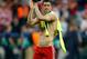 MUNICH, GERMANY - MAY 12: Robert Lewandowski of Bayern Muenchen shows his frustration after losing the UEFA Champions League semi final second leg match between FC Bayern Muenchen and FC Barcelona at Allianz Arena on May 12, 2015 in Munich, Germany. (Photo by Boris Streubel/Getty Images)
