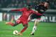 FC Midtjylland's forward Pione Sisto (L) scores the 1-1 goal past Manchester United's Spanish midfielder Ander Herrera during the UEFA Europa League Round of 32 football match between Manchester United and FC Midtjylland in Hernin on February 18, 2016. / AFP / Scanpix Denmark / Henning Bagger / Denmark OUT (Photo credit should read HENNING BAGGER/AFP/Getty Images)