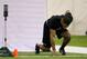 Lawyer Tillman, running back from Auburn, runs a 40 yard dash during a regional NFL combine Saturday, Feb. 13, 2016, in Houston. (AP Photo/Bob Levey)