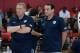 LAS VEGAS, NV - AUGUST 12: Jerry Colangelo and Mike Krzyzewski of USA Mens National Team participate in minicamp at UNLV on August 12, 2015 in Las Vegas, Nevada. NOTE TO USER: User expressly acknowledges and agrees that, by downloading and/or using this Photograph, user is consenting to the terms and conditions of the Getty Images License Agreement. Mandatory Copyright Notice: Copyright 2015 NBAE (Photo by Andrew D. Bernstein/NBAE via Getty Images)