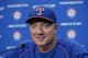 Texas Rangers manager Jeff Banister answers a question in Arlington, Texas, Tuesday, Oct. 6, 2015. (AP Photo/LM Otero)
