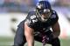 Baltimore Ravens tight end Nick Boyle lines up for a play in the first half of an NFL football game against the Cleveland Browns, Sunday, Oct. 11, 2015, in Baltimore. (AP Photo/Nick Wass)