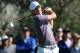 February 19, 2016; Pacific Palisades, CA, USA; Jordan Spieth hits from the fourth hole tee during the second round of the Northern Trust Open golf tournament at Riviera Country Club. Mandatory Credit: Gary A. Vasquez-USA TODAY Sports