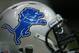 A Detroit Lions helmet sits on the field before an NFL football game against the New Orleans Saints in New Orleans, Monday, Dec. 21, 2015. (AP Photo/Brynn Anderson)