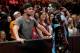 Stardust confronts Stephen Amell during a WWE event