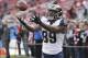 St. Louis Rams tight end Jared Cook (89) warms up before an NFL football game against the San Francisco 49ers in Santa Clara, Calif., Sunday, Jan. 3, 2016. (AP Photo/Marcio Jose Sanchez)