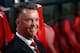 Manchester United's manager Louis van Gaal smiles prior the Champions League Group B soccer match between PSV and Manchester United at Philips stadium in Eindhoven, Netherlands, Tuesday, Sept. 15, 2015. (AP Photo/Peter Dejong)