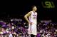 Feb 17, 2016; Baton Rouge, LA, USA; LSU Tigers forward Ben Simmons (25) reacts late during the second half of a game against the Alabama Crimson Tide at the Pete Maravich Assembly Center. Alabama defeated LSU 76-69. Mandatory Credit: Derick E. Hingle-USA TODAY Sports