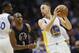 Golden State Warriors' Stephen Curry, right, controls the ball while Los Angeles Clippers' Chris Paul, left, defends during the first half of an NBA basketball game Saturday, Feb. 20, 2016, in Los Angeles. (AP Photo/Danny Moloshok)