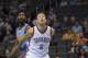 OKLAHOMA CITY, OK - OCTOBER 18: Will Barton #5 of the Denver Nuggets and Steve Novak #6 of the Oklahoma City Thunder during the fourth quarter of a NBA preseason game at the Chesapeake Energy Arena on October 18, 2015 in Oklahoma City, Oklahoma. NOTE TO USER: User expressly acknowledges and agrees that, by downloading and or using this photograph, User is consenting to the terms and conditions of the Getty Images License Agreement. (Photo by J Pat Carter/Getty Images)