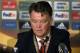 Manchester United coach Louis van Gaal speaks during a press conference after the team lost to FC Midtjylland in the Europa League in Herning, Denmark, Thursday, Feb. 18, 2016. Manchester United's disappointing season hit a new low with a 2-1 loss at Danish champion FC Midtjylland in the Europa League last 32 on Thursday, with a pre-match injury to goalkeeper David de Gea adding to the fallen English giant's woes in the first leg. (Tobias Nicolai Kvist Larsen/POLFOTO via AP) DENMARK OUT