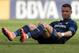 Real Madrid's Portuguese forward Cristiano Ronaldo sits on the field during the Spanish league football match Malaga CF vs Real Madrid CF at La Rosaleda stadium in Malaga on February 21, 2016. / AFP / JORGE GUERRERO (Photo credit should read JORGE GUERRERO/AFP/Getty Images)