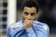 Lazio's Felipe Anderson celebrates by kissing his jersey after scoring during a Serie A soccer match between Lazio and Torino in Rome's Olympic stadium, Sunday, Oct. 25, 2015. (AP Photo/Gregorio Borgia)