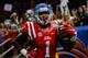 NEW ORLEANS, LA - JANUARY 01: Laquon Treadwell #1 of the Mississippi Rebels celebrates his touchdown against the Oklahoma State Cowboys during the second quarter of the Allstate Sugar Bowl at Mercedes-Benz Superdome on January 1, 2016 in New Orleans, Louisiana. (Photo by Chris Graythen/Getty Images)