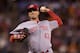 SAN FRANCISCO, CA - SEPTEMBER 14: Manny Parra #43 of the Cincinnati Reds pitches against the San Francisco Giants during the seventh inning at AT&T Park on September 14, 2015 in San Francisco, California. The San Francisco Giants defeated the Cincinnati Reds 5-3. (Photo by Jason O. Watson/Getty Images)