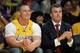 LOS ANGELES, CA - MAY 21: John Cena (L) and Shane McMahon (R) attend Game Two of the Western Conference Finals during the 2009 NBA Playoffs between the Los Angeles Lakers and the Denver Nuggets at Staples Center on May 21, 2009 in Los Angeles, California. (Photo by Noel Vasquez/Getty Images)