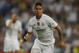 Real Madrid's James Rodriguez celebrates after scoring his side's fourth goal against Real Betis during their Spanish La Liga soccer match at the Santiago Bernabeu stadium in Madrid, Saturday, Aug. 29, 2015. (AP Photo/Francisco Seco)