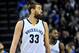 Memphis Grizzlies center Marc Gasol (33) plays in the first half of an NBA basketball game Saturday, Feb. 6, 2016, in Memphis, Tenn. (AP Photo/Brandon Dill)