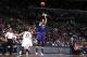 BROOKLYN, NY - FEBRUARY 21: Frank Kaminsky III #44 of the Charlotte Hornets shoots the ball against the Brooklyn Nets on February 21, 2016 at Barclays Center in Brooklyn, New York. NOTE TO USER: User expressly acknowledges and agrees that, by downloading and or using this Photograph, user is consenting to the terms and conditions of the Getty Images License Agreement. Mandatory Copyright Notice: Copyright 2016 NBAE (Photo by Nathaniel S. Butler/NBAE via Getty Images)