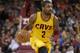 Cleveland Cavaliers' Kyrie Irving (2) drives against the New Orleans Pelicans in the second half of an NBA basketball game Saturday, Feb. 6, 2016, in Cleveland. (AP Photo/Tony Dejak)