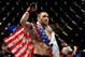 LAS VEGAS, NV - DECEMBER 11: Frankie Edgar reacts to his victory over Chad Mendes in their featherweight bout during the TUF Finale event inside The Chelsea at The Cosmopolitan of Las Vegas on December 11, 2015 in Las Vegas, Nevada. (Photo by Brandon Magnus/Zuffa LLC/Zuffa LLC via Getty Images)