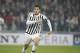 Juventus' Alvaro Morata during the Champions League, round of 16, first-leg soccer match between Juventus and Bayern Munich at the Juventus stadium in Turin, Italy, Tuesday, Feb. 23, 2016. (AP Photo/Luca Bruno)