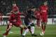 Andre Romer, left, of Midtjylland and Manchester United's Memphis Depay in action during their Europa League round of 32 first leg soccer match at MCH Arena in Herning, Denmark, on Thursday, Feb. 18 2016. (AP Photo/POLFOTO, Tobias Nicolai) DENMARK OUT