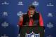 Arizona Cardinals head coach Bruce Arians speaks during a press conference at the NFL football scouting combine in Indianapolis, Wednesday, Feb. 24, 2016. (AP Photo/Michael Conroy)