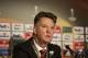 Manchester United coach Louis van Gaal speaks during a press conference after the team lost to FC Midtjylland in the Europa League in Herning, Denmark, Thursday, Feb. 18, 2016. Manchester United's disappointing season hit a new low with a 2-1 loss at Danish champion FC Midtjylland in the Europa League last 32 on Thursday, with a pre-match injury to goalkeeper David de Gea adding to the fallen English giant's woes in the first leg. (Tobias Nicolai Kvist Larsen/POLFOTO via AP) DENMARK OUT