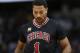 Chicago Bulls guard Derrick Rose (1) in the first half of an NBA basketball game Friday, Feb. 5, 2016, in Denver. (AP Photo/David Zalubowski)