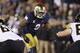 FILE - In this Nov. 14, 2015, file photo, Notre Dame linebacker Jaylon Smith (9) is shown during an NCAA college football game against Wake Forest in South Bend, Ind. Football fans see the NFL’s annual scouting combine as merely a numbers game that comes down to the times, jumps and drills they see on television. NFL executives are more interested in getting behind-the-scenes answers through medical checks and personal interviews. (AP Photo/Michael Conroy, File)